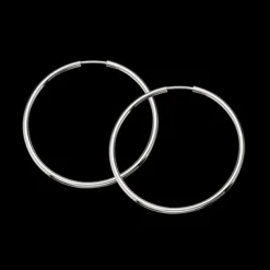 SCROUPLES ØRERINGE 14 KARAT HVIDGULD 19 MM - 11406