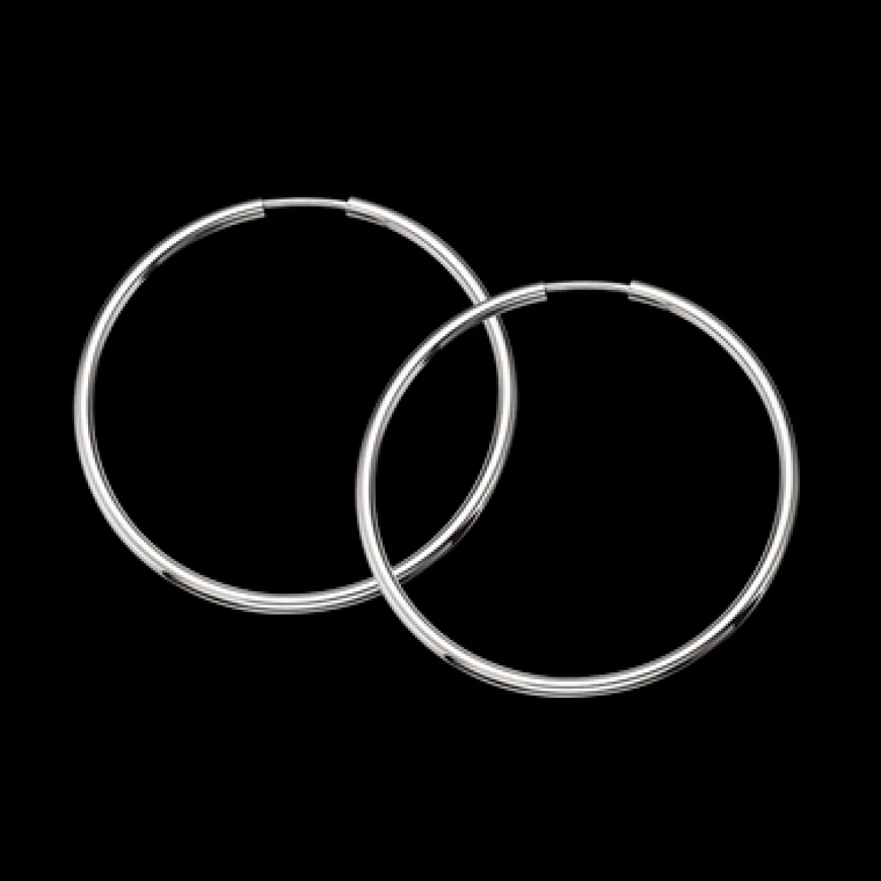SCROUPLES ØRERINGE 14 KARAT HVIDGULD 19 MM - 11406