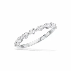 SCROUPLES RING BØRN/VOKSNE SØLV HJERTER MED ZIRKONIA - 729252