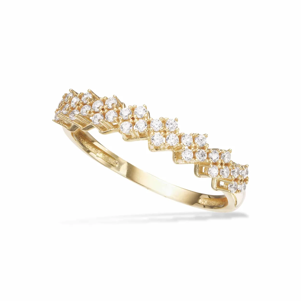 SCROUPLES RING I 8 KARAT GULD MED STEN - 714913