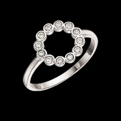 SCROUPLES RING SØLV CIRKEL MED ZIRKONIA - 725272
