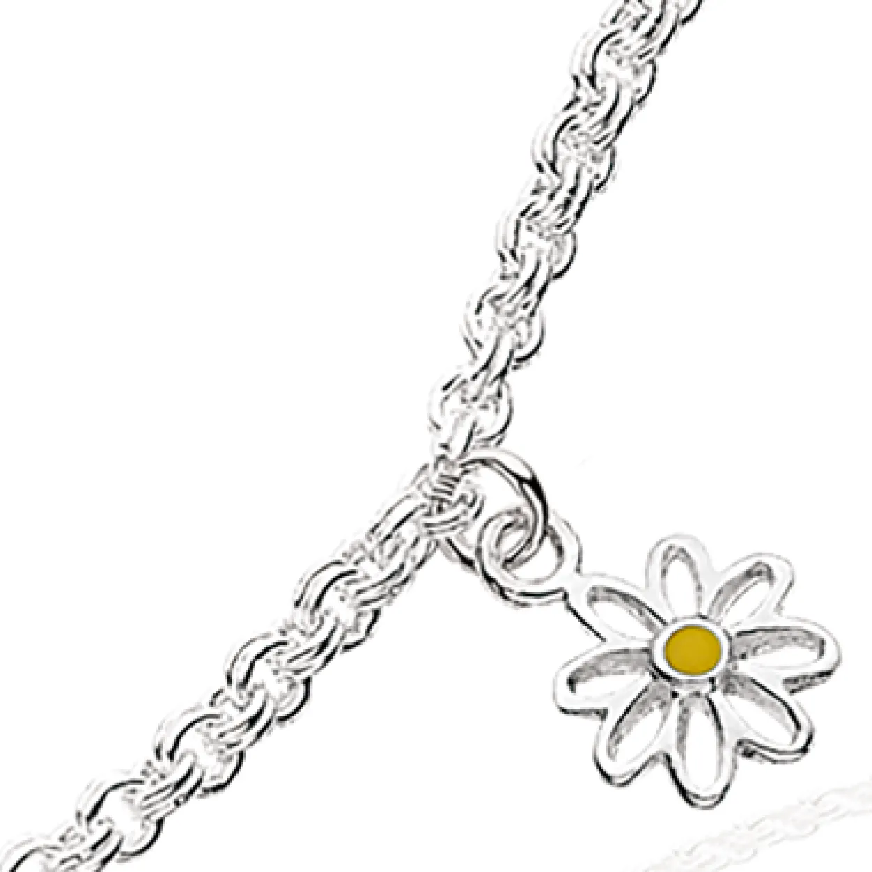 SCROUPLES SØLV BØRNEARMBÅND MED BLOMST 15 CM - 671012