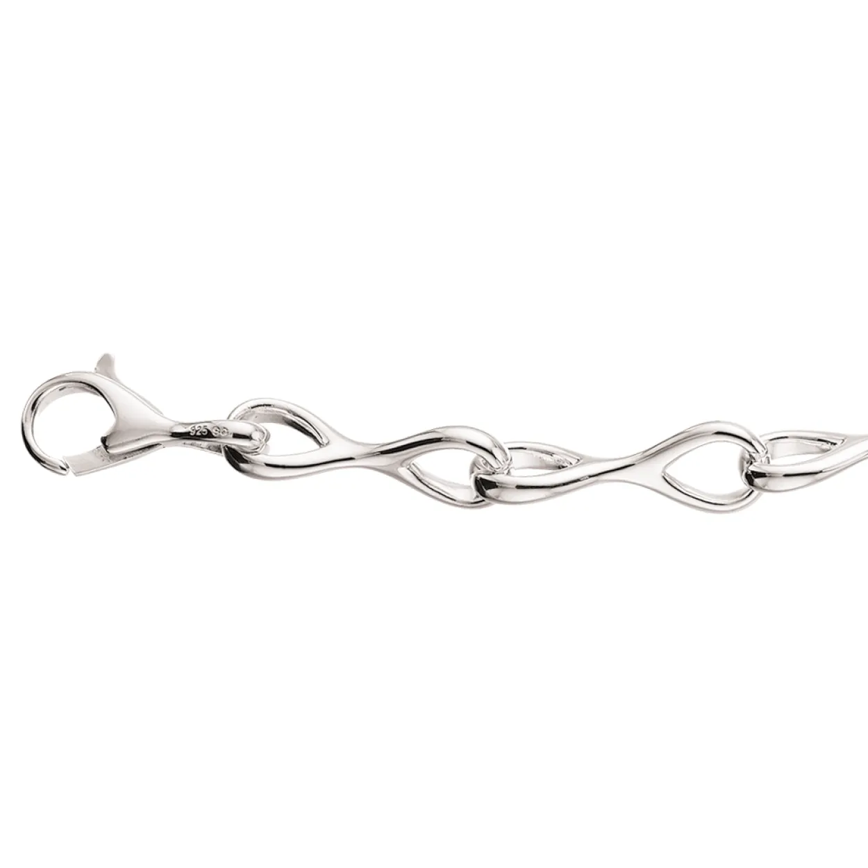 SCROUPLES SØLV HALSKÆDE COLLIER LEDDELT 42CM - 37952,42