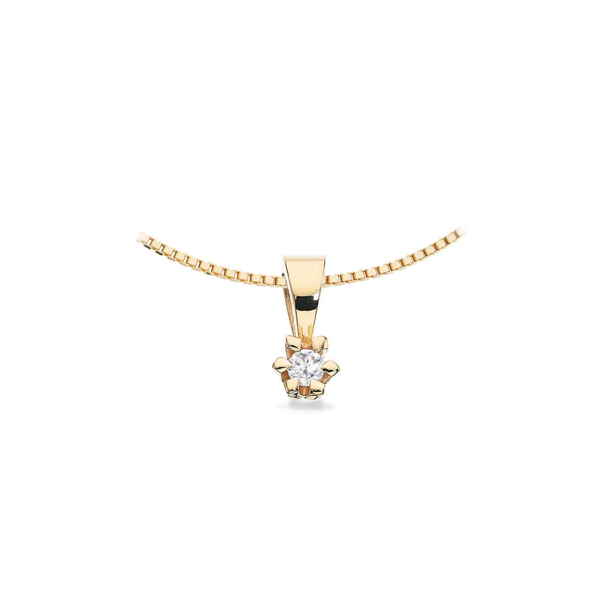 SCROUPLES VICTORIA 14 KARAT GULD VEDHÆNG MED BRILLIANT 0,05 CARAT - 11125,05