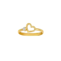 SIERSBØL RING 8 KARAT GULD M/ HJERTE - 10830810300
