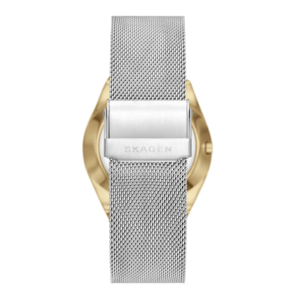 SKAGEN GRENEN UR HERRE 2 FARVET MED MESH LÆNKE - SKW6816