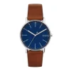 SKAGEN SIGNATUR UR HERRE MED BRUN LÆDERREM - SKW6355