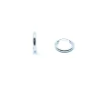 SØLV BLANK CREOL RHODINERET DIAMETER 12 MM BREDDE 1,50 MM
