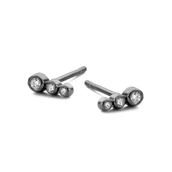 SPIRIT ICONS CENIT ØRESTIKKER SØLV RHUTINERET MED ZIRKONIA STEN - 41403
