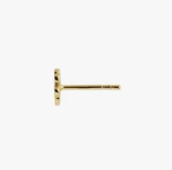 STINE A LOVE HEART CLOVER ØRERING SØLV FORGYLDT - 1296-02-S