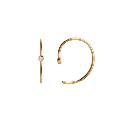 STINE A ONE DOT OPEN ØRERING SØLV FORGYLDT - 1152-02-S