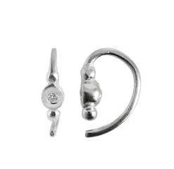 STINE A ØRERING SØLV PETIT BON-BON WHITE ZIRCON - 1005-00-S-White