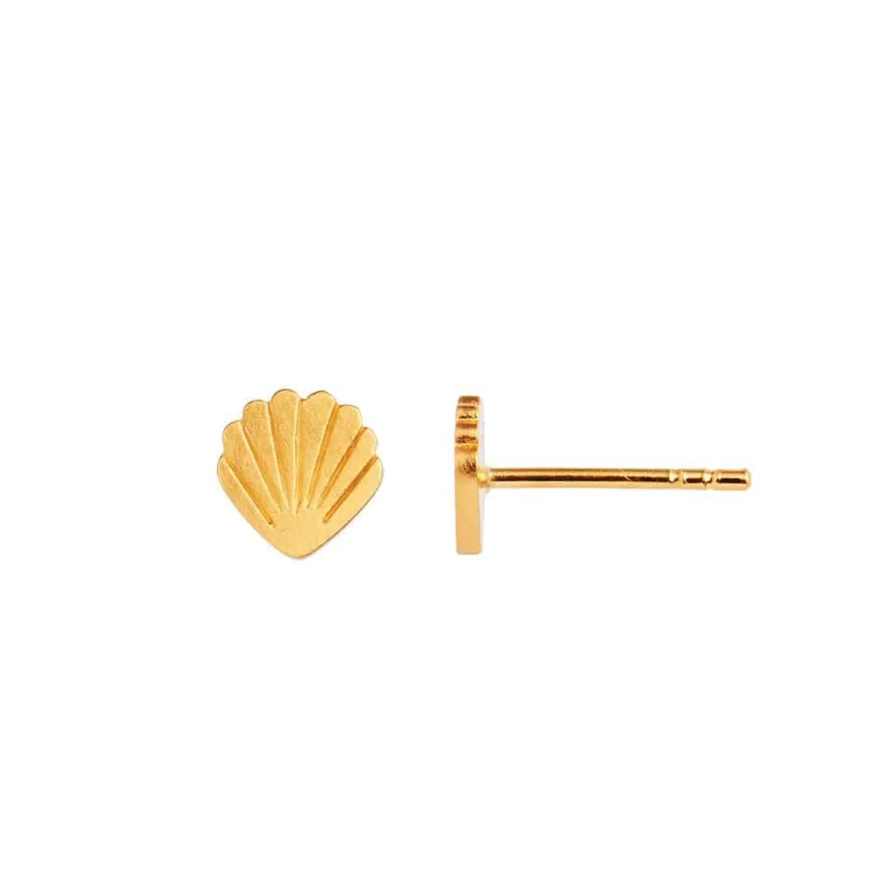 STINE A ØRERING SØLVFORGYLDT PETIT SHELL MUSLING - 1030-02-S