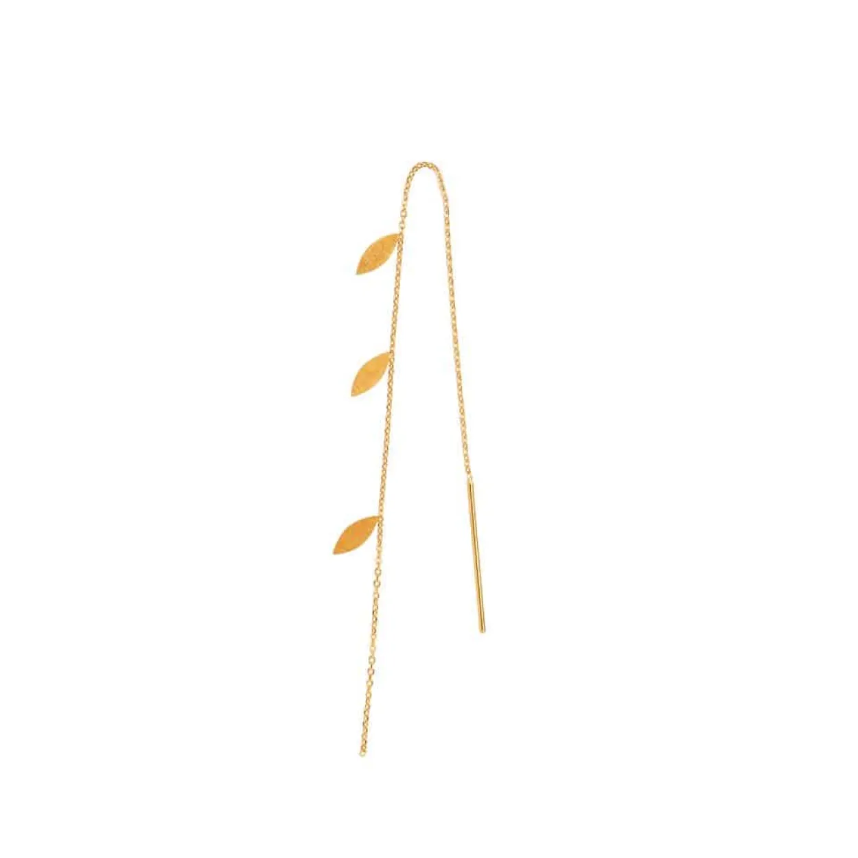 STINE A THREE LEAVES ØRERING SØLV FORGYLDT THREE LEAVES - 1042-02-S