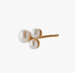STINE A THREE PEARL BERRIES ØRERING SØLV FORGYLDT - 1321-02-S