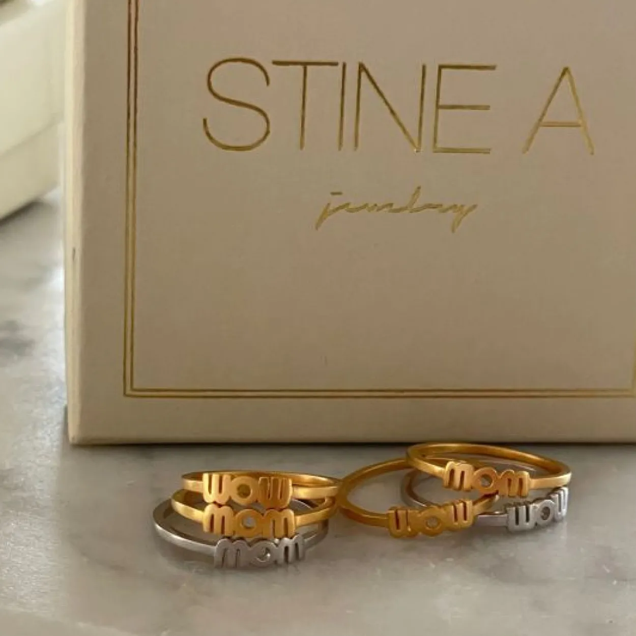 STINE A WOW MOM RING FORGYLDT SØLV - 4047-02