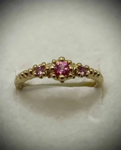 STUDIO Z FRAGMENTS RING FORGYLDT MED ROSA ZIRKONIA - 7247862