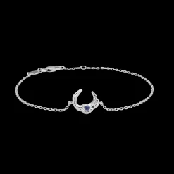 STUDIO Z LUNAR ARMBÅND SØLV MED BLÅ STEN - 7157881