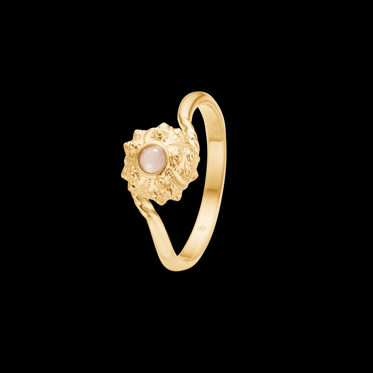 STUDIO Z URCHIN ELEGANCE SØLV FORGYLDT RING STR. 54 - 7247919