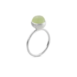 SUSANNE FRIIS BJØRNER RING SØLV MED PHRENIT 8MM STR 52 - 1692-1-116