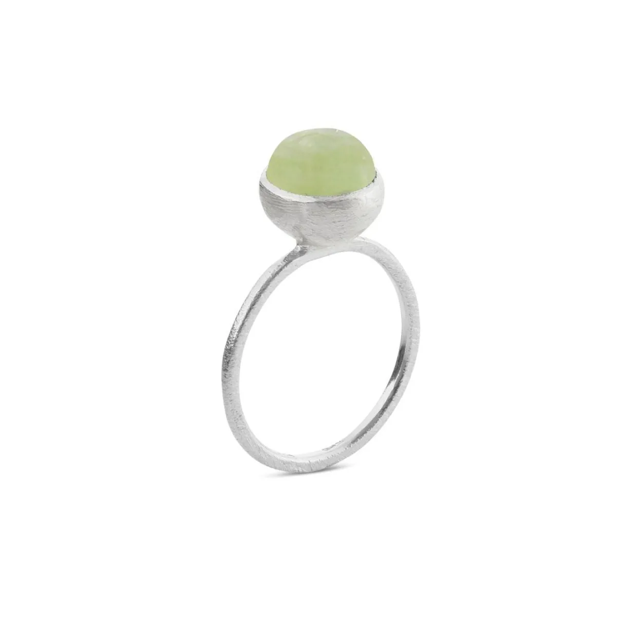 SUSANNE FRIIS BJØRNER RING SØLV MED PHRENIT 8MM STR 52 - 1692-1-116