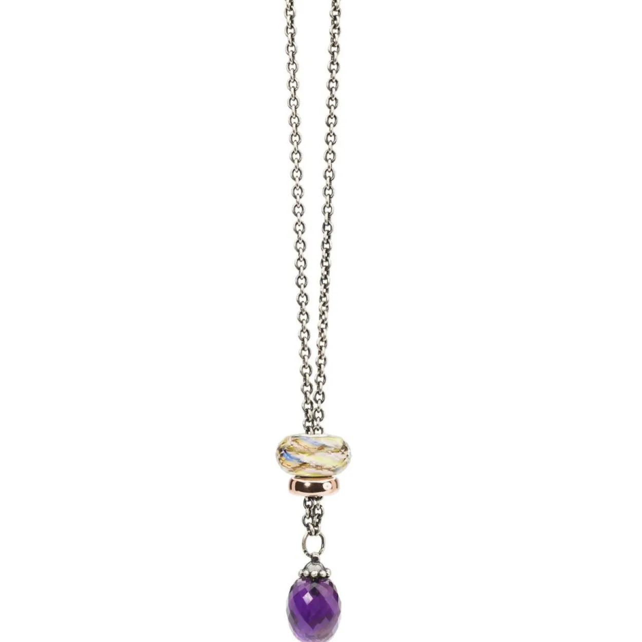TROLLBEADS FANTASIKÆDE MED AMETYST 90CM - TAGFA-00030