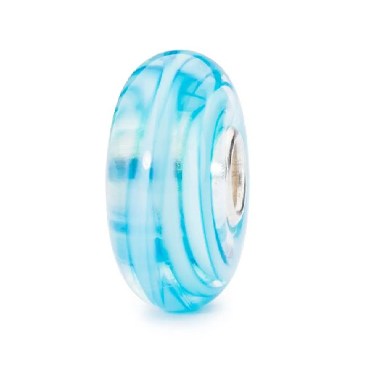 TROLLBEADS TURKIS BÅND GLASKUGLE