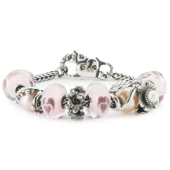 TROLLBEADS 'VALENTINES HJERTE' GLAS KUGLE - TGLBE-20315